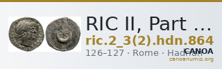 RIC II, Part 3 (second edition) Hadrian 864 — CANOA
