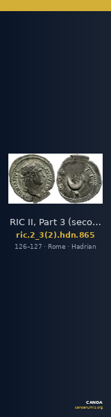 RIC II, Part 3 (second edition) Hadrian 865 — CANOA