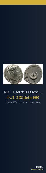 RIC II, Part 3 (second edition) Hadrian 866 — CANOA