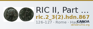 RIC II, Part 3 (second edition) Hadrian 867 — CANOA