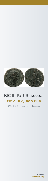 RIC II, Part 3 (second edition) Hadrian 868 — CANOA