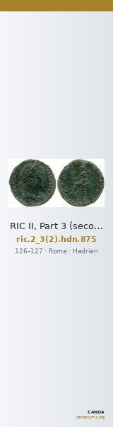 RIC II, Part 3 (second edition) Hadrian 875 — CANOA