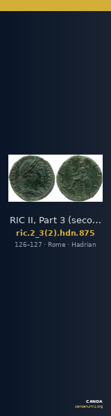 RIC II, Part 3 (second edition) Hadrian 875 — CANOA