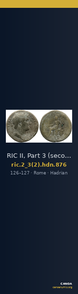 RIC II, Part 3 (second edition) Hadrian 876 — CANOA