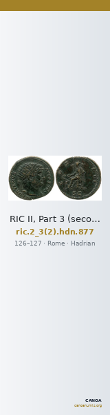 RIC II, Part 3 (second edition) Hadrian 877 — CANOA