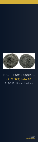 RIC II, Part 3 (second edition) Hadrian 88 — CANOA