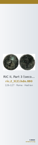 RIC II, Part 3 (second edition) Hadrian 880 — CANOA