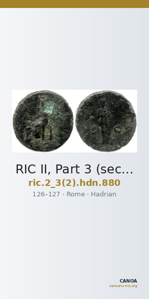 RIC II, Part 3 (second edition) Hadrian 880 — CANOA