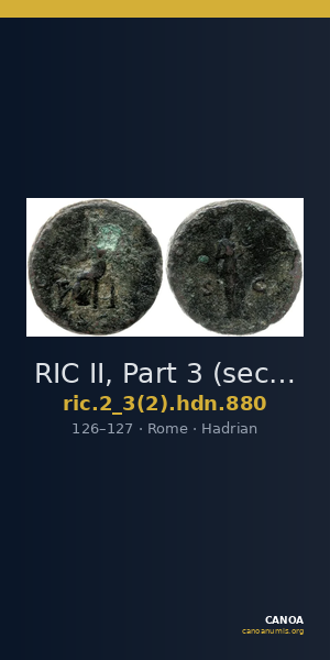 RIC II, Part 3 (second edition) Hadrian 880 — CANOA
