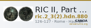RIC II, Part 3 (second edition) Hadrian 880 — CANOA