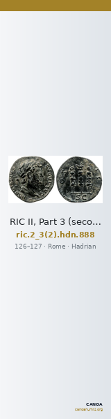 RIC II, Part 3 (second edition) Hadrian 888 — CANOA