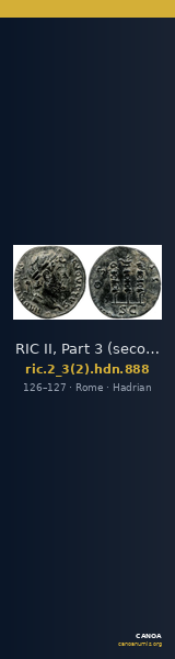 RIC II, Part 3 (second edition) Hadrian 888 — CANOA