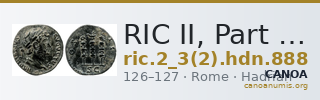 RIC II, Part 3 (second edition) Hadrian 888 — CANOA