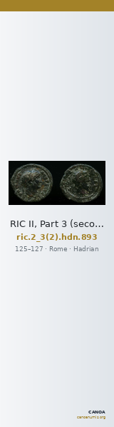 RIC II, Part 3 (second edition) Hadrian 893 — CANOA