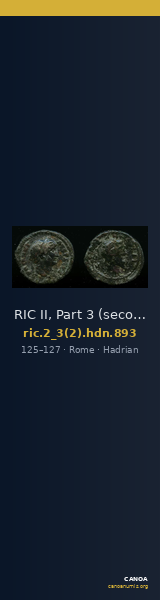 RIC II, Part 3 (second edition) Hadrian 893 — CANOA