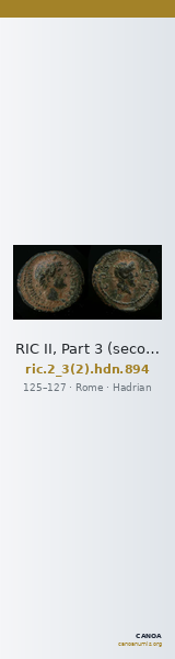 RIC II, Part 3 (second edition) Hadrian 894 — CANOA