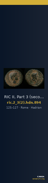 RIC II, Part 3 (second edition) Hadrian 894 — CANOA