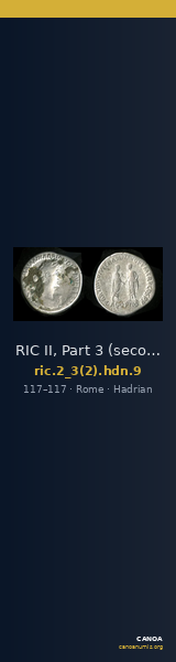 RIC II, Part 3 (second edition) Hadrian 9 — CANOA