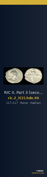 RIC II, Part 3 (second edition) Hadrian 90 — CANOA