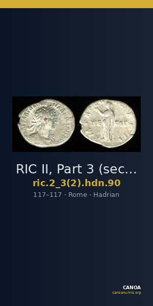 RIC II, Part 3 (second edition) Hadrian 90 — CANOA