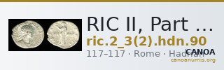 RIC II, Part 3 (second edition) Hadrian 90 — CANOA