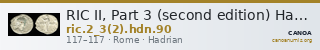 RIC II, Part 3 (second edition) Hadrian 90 — CANOA