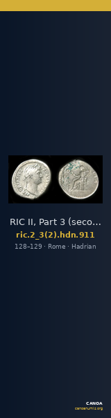 RIC II, Part 3 (second edition) Hadrian 911 — CANOA