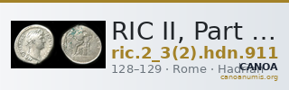 RIC II, Part 3 (second edition) Hadrian 911 — CANOA