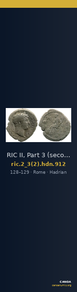 RIC II, Part 3 (second edition) Hadrian 912 — CANOA