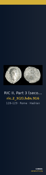 RIC II, Part 3 (second edition) Hadrian 916 — CANOA