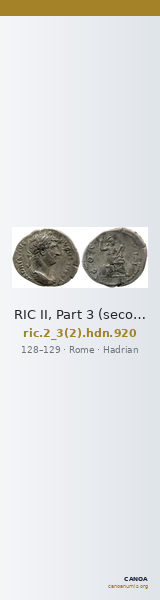 RIC II, Part 3 (second edition) Hadrian 920 — CANOA