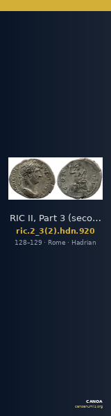 RIC II, Part 3 (second edition) Hadrian 920 — CANOA