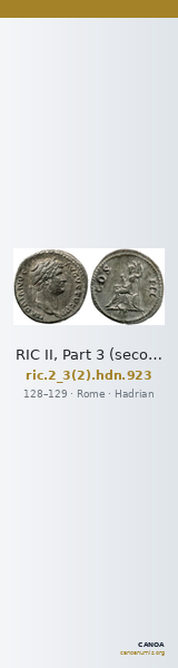 RIC II, Part 3 (second edition) Hadrian 923 — CANOA