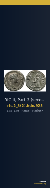 RIC II, Part 3 (second edition) Hadrian 923 — CANOA