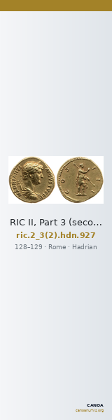 RIC II, Part 3 (second edition) Hadrian 927 — CANOA