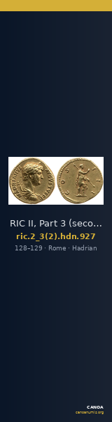 RIC II, Part 3 (second edition) Hadrian 927 — CANOA