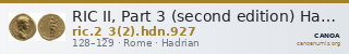 RIC II, Part 3 (second edition) Hadrian 927 — CANOA