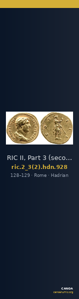 RIC II, Part 3 (second edition) Hadrian 928 — CANOA
