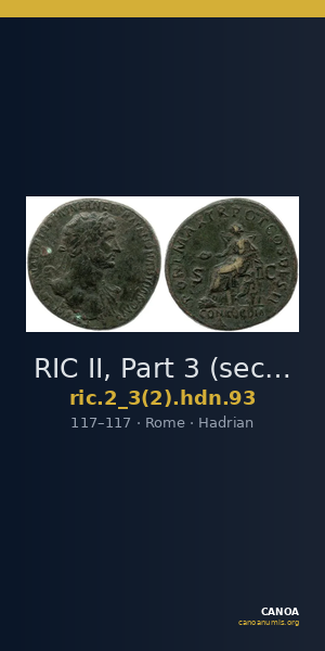 RIC II, Part 3 (second edition) Hadrian 93 — CANOA