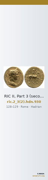 RIC II, Part 3 (second edition) Hadrian 930 — CANOA