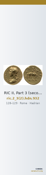 RIC II, Part 3 (second edition) Hadrian 932 — CANOA