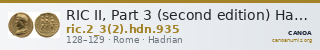 RIC II, Part 3 (second edition) Hadrian 935 — CANOA