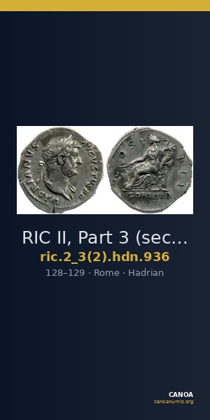 RIC II, Part 3 (second edition) Hadrian 936 — CANOA