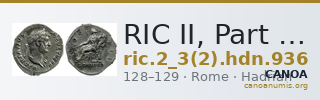 RIC II, Part 3 (second edition) Hadrian 936 — CANOA