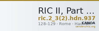RIC II, Part 3 (second edition) Hadrian 937 — CANOA