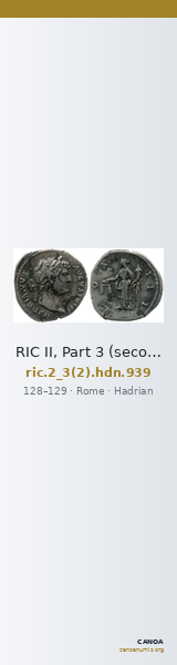 RIC II, Part 3 (second edition) Hadrian 939 — CANOA
