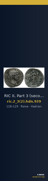 RIC II, Part 3 (second edition) Hadrian 939 — CANOA