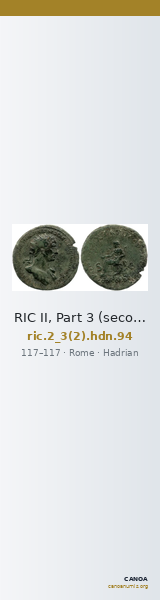 RIC II, Part 3 (second edition) Hadrian 94 — CANOA