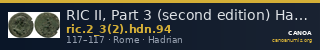 RIC II, Part 3 (second edition) Hadrian 94 — CANOA