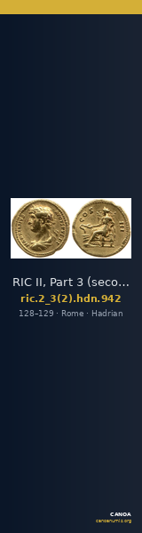 RIC II, Part 3 (second edition) Hadrian 942 — CANOA